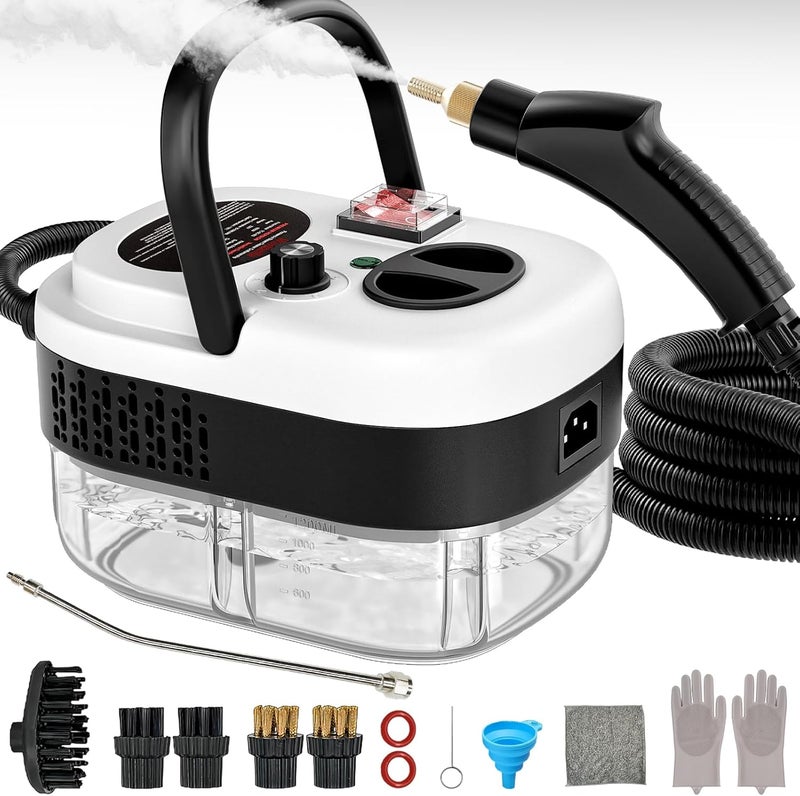 Wolfbella Steam Cleaner,15s Heat-Up,1.4L Tank,Steamer for Cleaning with 10 pcs Accessories,Multi-2500W High Temperature and Pressure handheld steamer,Steam Clea (6-【02】White) - Image 1